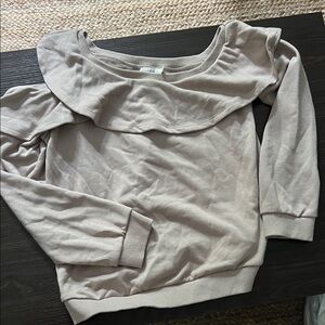 Lush Off-the-Shoulder Cream Sweater